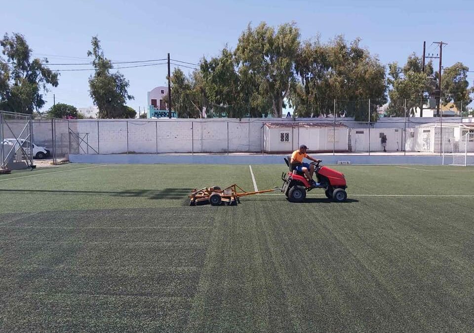 Ολοκλήρωση των εργασιών συντήρησης τεχνητού χλοοτάπητα σε τέσσερα γήπεδα