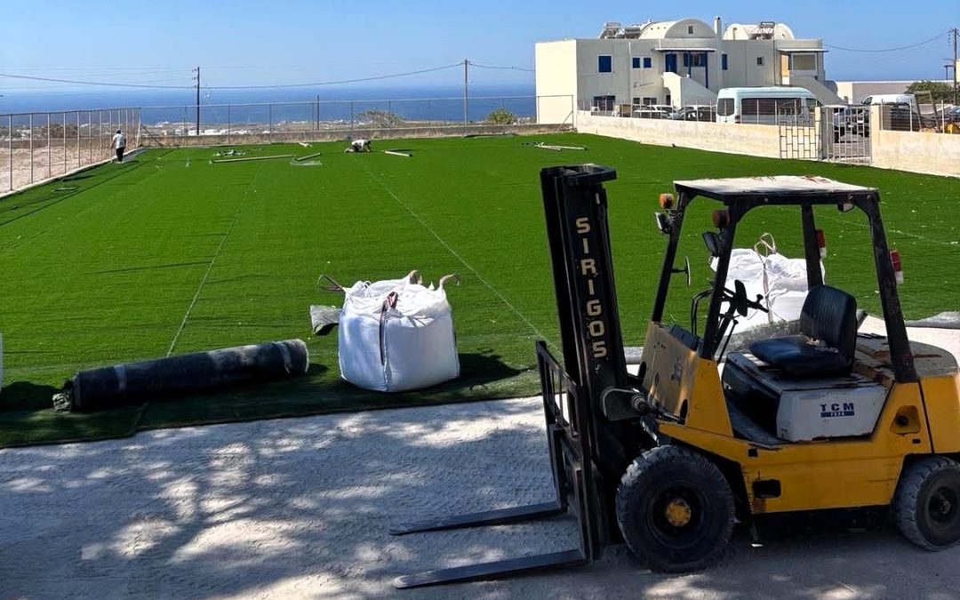 Νέα εποχή για το Δημοτικό Γήπεδο Μεγαλοχωρίου με την τοποθέτηση χλοοτάπητα